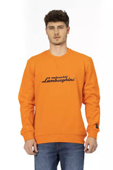 Automobili Lamborghini Orange Cotton Men Sweater -   -  Automobili Lamborghini.